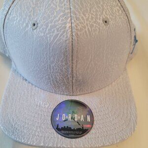 Nike Air Jordan True OG Gray Cement Blue Jumpman Hat Snapback Brand New